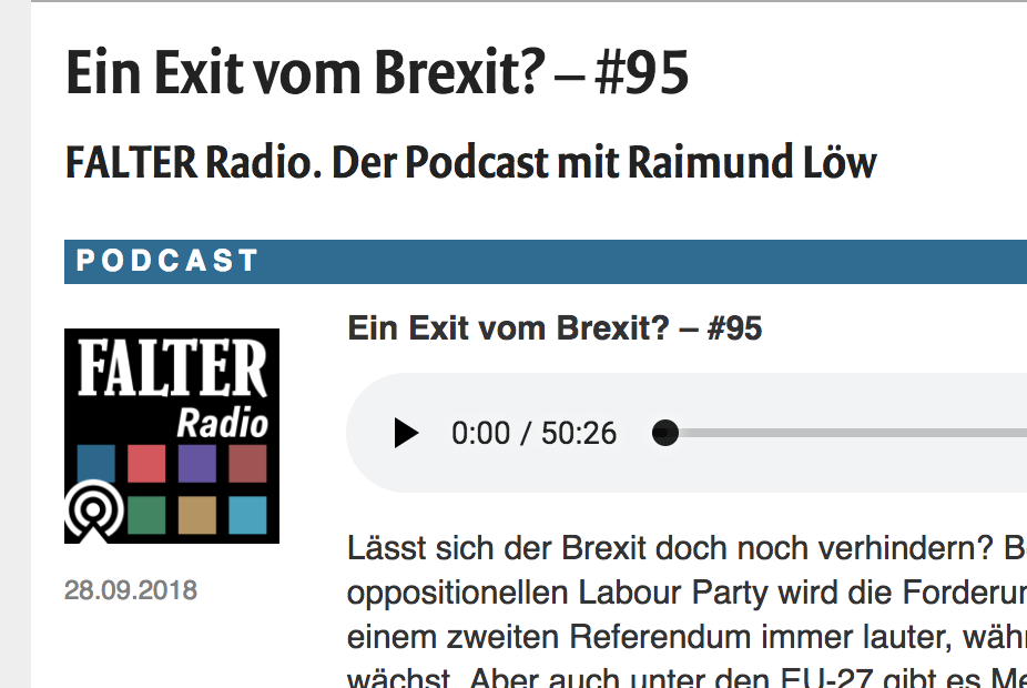 Echte Engländer bei Falter Radio