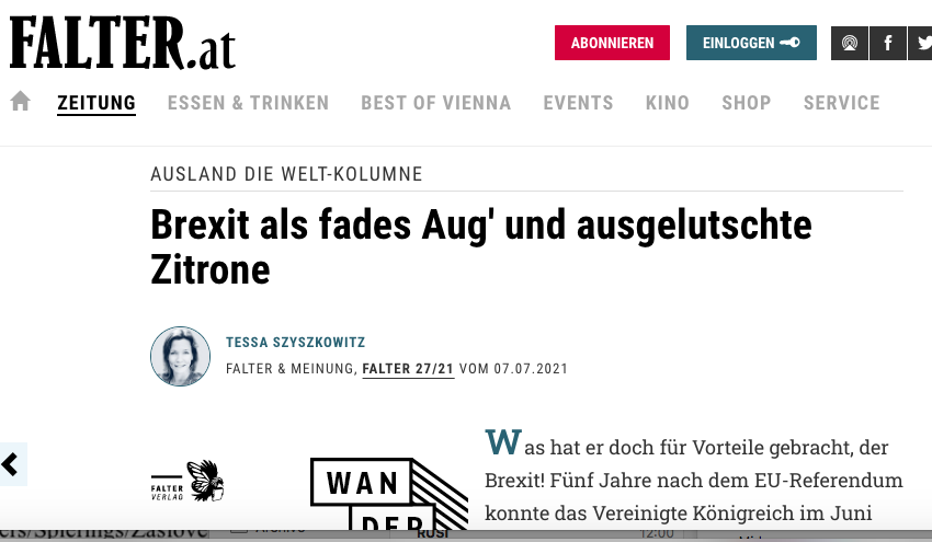 Brexit als fades Aug' und ausgelutschte Zitrone