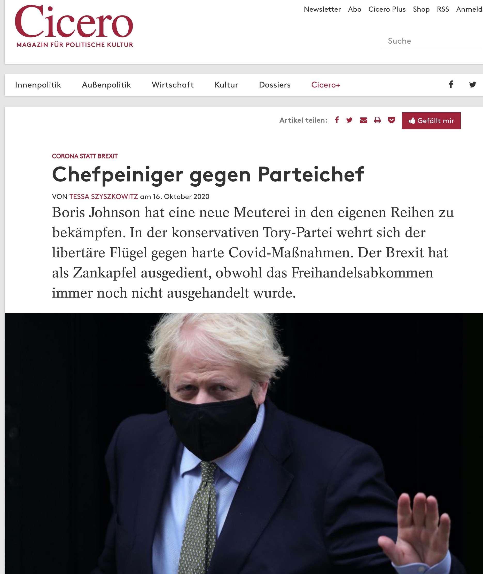 Chefpeiniger gegen Parteichef