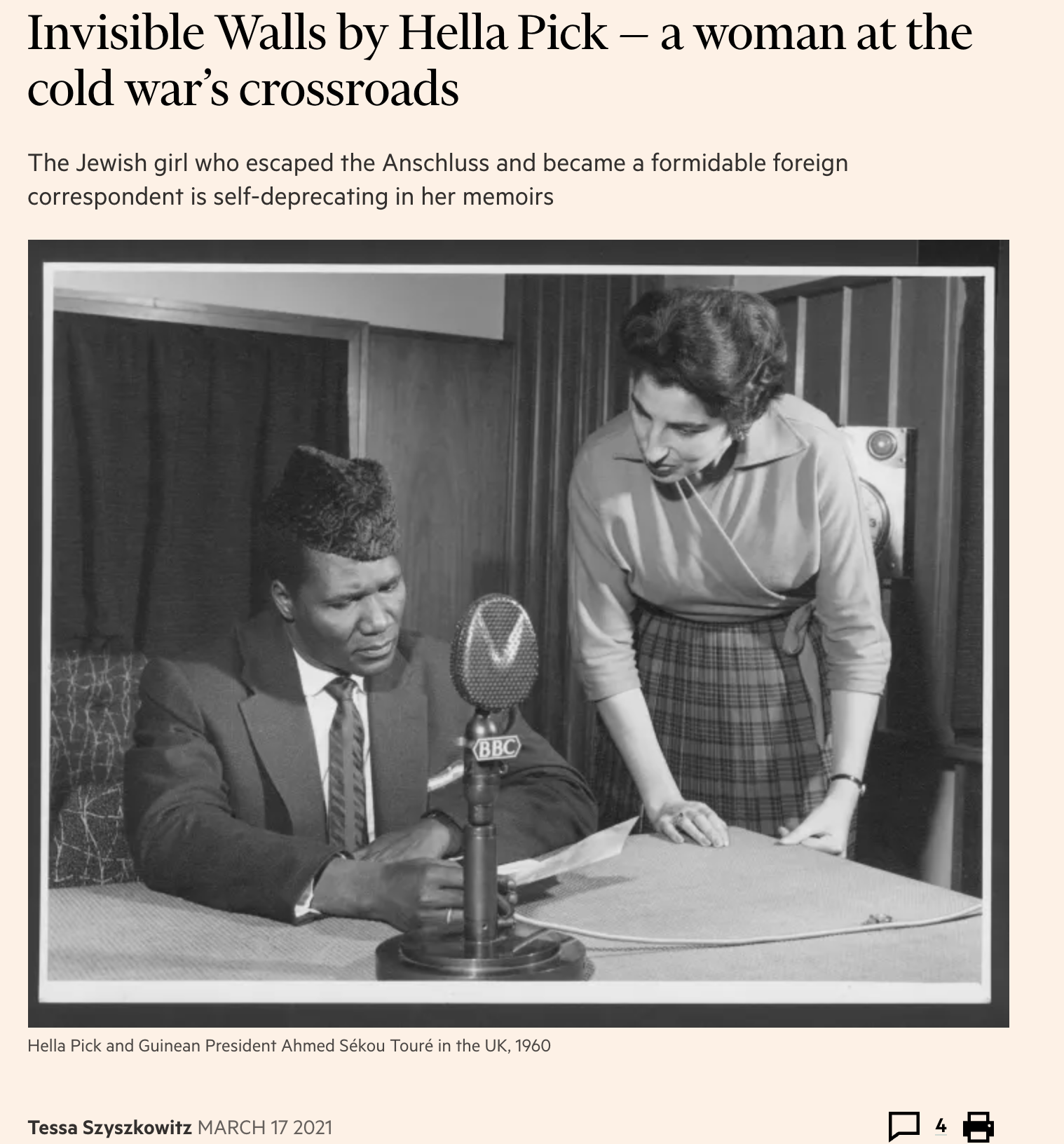 Invisible Walls by Hella Pick — a woman at the cold war’s crossroads