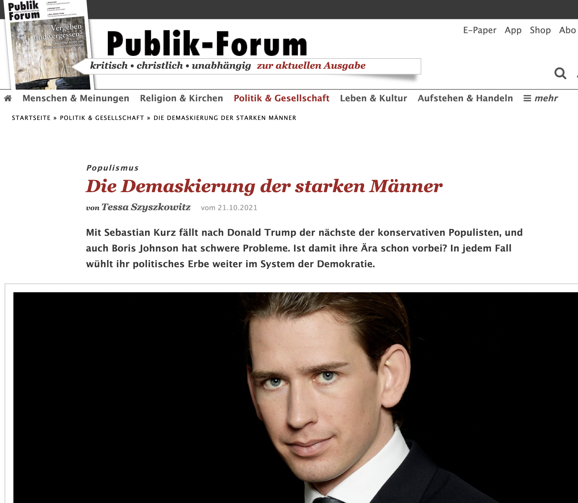 Die Demaskierung der starken Männer