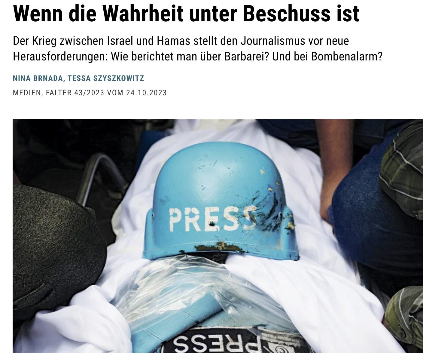 Wenn die Wahrheit unter Beschuss ist